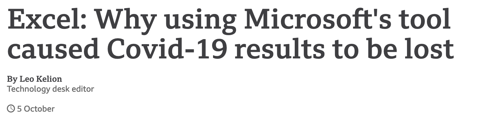 Image of Covid Excel Counting headline